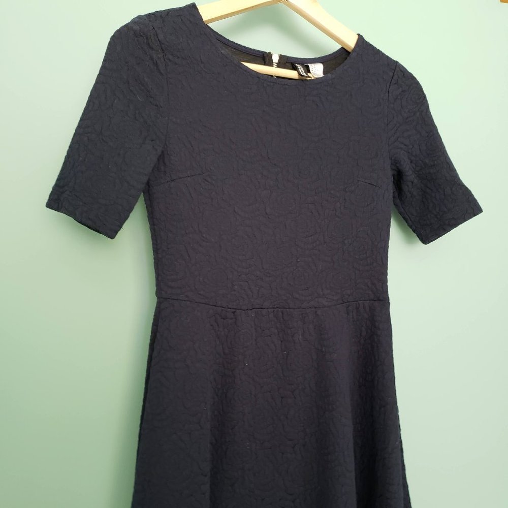 H&M Navy and Black Skater dress